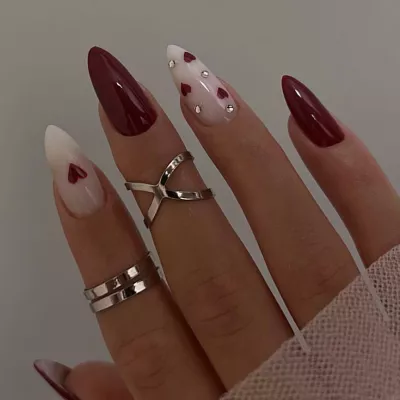 red nail art